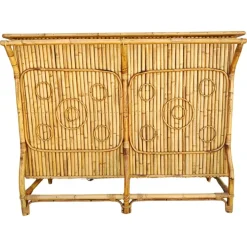 Pamono Mid-Century Modern Dry Bar in Bamboo by Tito Agnoli, 1950s Sale