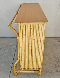 Pamono Mid-Century Modern Dry Bar in Bamboo by Tito Agnoli, 1950s Sale