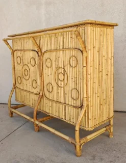 Pamono Mid-Century Modern Dry Bar in Bamboo by Tito Agnoli, 1950s Sale