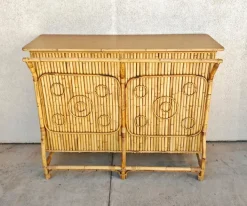 Pamono Mid-Century Modern Dry Bar in Bamboo by Tito Agnoli, 1950s Sale