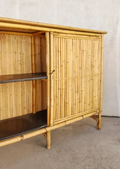 Pamono Mid-Century Modern Dry Bar in Bamboo by Tito Agnoli, 1950s Sale