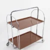 Pamono Mid-Century Modern Foldable Trolley in Chrome Stell and Formica, 1960s New