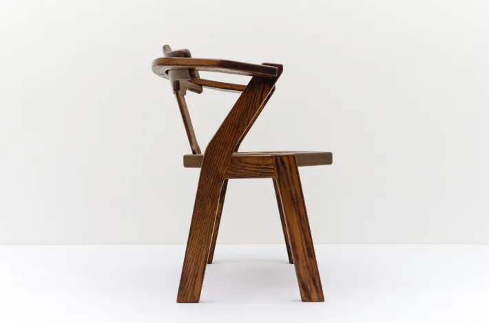 Pamono Mid-Century Modern French Provincial Oak Chair, 1960s New