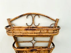 Pamono Mid-Century Modern French Bamboo and Rattan Wall Shelf, 1960s Outlet