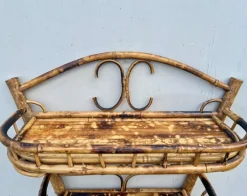 Pamono Mid-Century Modern French Bamboo and Rattan Wall Shelf, 1960s Outlet