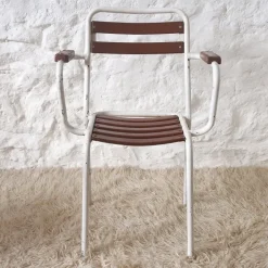 Pamono Mid-Century Modern French Stackable Garden Chairs, 1950s, Set of 4 Outlet