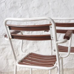 Pamono Mid-Century Modern French Stackable Garden Chairs, 1950s, Set of 4 Outlet