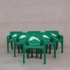 Pamono Mid-Century Modern Gaudi Dining Chairs by Vico Magistretti, 1970s, Set of 6 Clearance