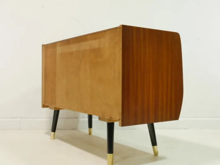 Pamono Mid-Century Modern German Sideboard in Walnut and Birch Veneer, 1960s