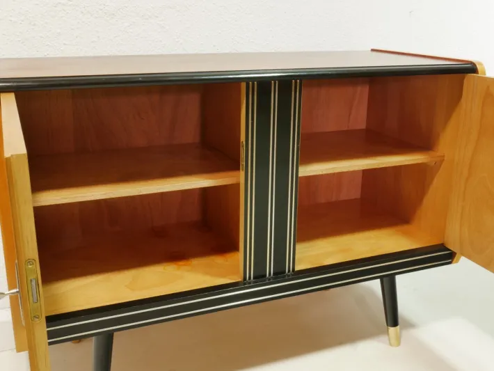Pamono Mid-Century Modern German Sideboard in Walnut and Birch Veneer, 1960s