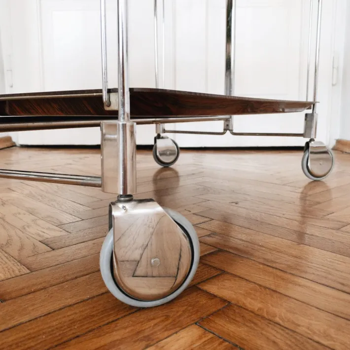 Pamono Mid-Century Modern German Bar Cart or Trolley, 1970s New