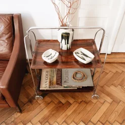 Pamono Mid-Century Modern German Bar Cart or Trolley, 1970s New