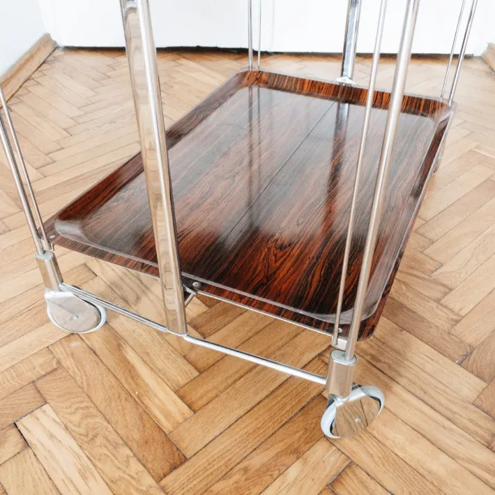 Pamono Mid-Century Modern German Bar Cart or Trolley, 1970s New