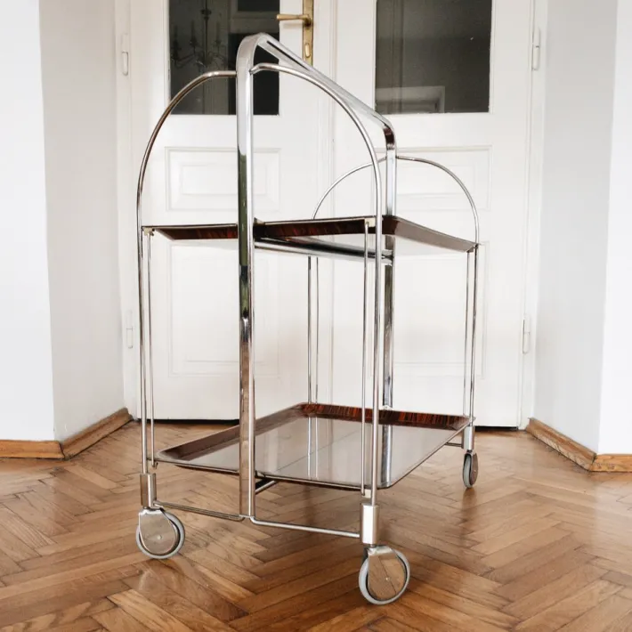 Pamono Mid-Century Modern German Bar Cart or Trolley, 1970s New