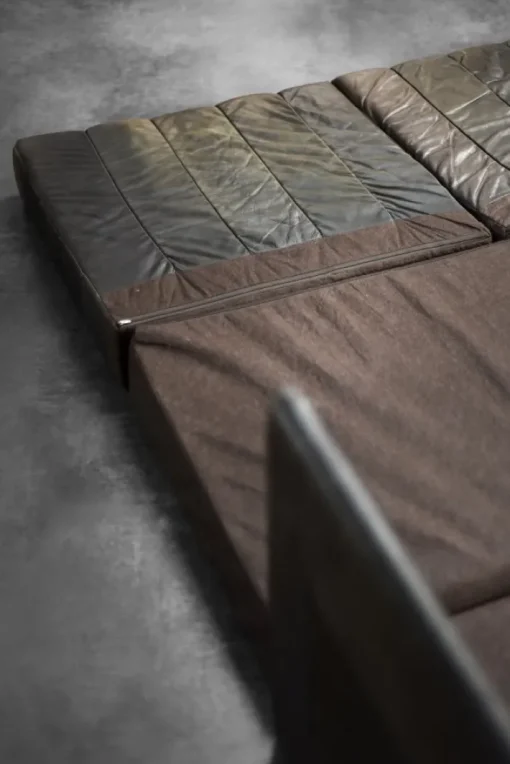 Pamono Mid-Century Modern German Brutalist Brown Leather 2-Seater Sofa, 1970s Best