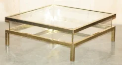 Pamono Mid-Century Modern Glass Coffee Table from Maison Jansen, 1960s Online