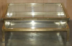 Pamono Mid-Century Modern Glass Coffee Table from Maison Jansen, 1960s Online