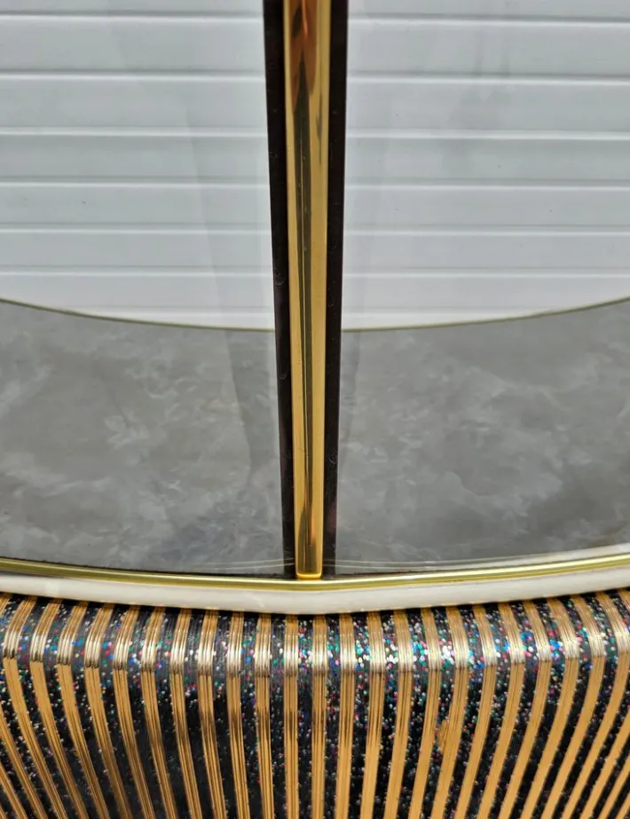 Pamono Mid-Century Modern Home Cocktail Bar with Bar Stools and Mirror, England, 1960s, Set of 4 Sale