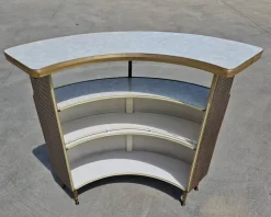 Pamono Mid-Century Modern Home Cocktail Bar with Bar Stools and Mirror, England, 1960s, Set of 4 Sale