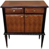 Pamono Mid-Century Modern Italian Wood and Brass Entryway Console Cabinet, 1960s Outlet