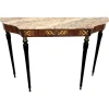 Pamono Mid-Century Modern Italian Black Wood and Brass Console Table with Marble Top, 1950s Outlet