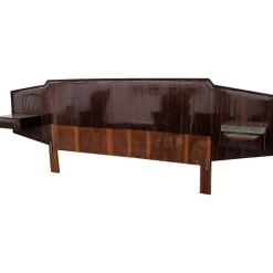 Pamono Mid-Century Modern Italian Bed Frame with Floating Nightstands, 1950s Online