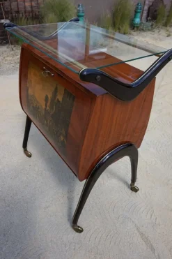 Pamono Mid-Century Modern Italian Cocktail Bar Cart Cabinet attributed to Cesare Lacca, 1960s Online