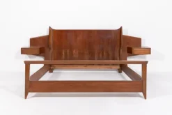 Pamono Mid-Century Modern Italian Double Bed Frame from Gio Ponti, 1950s Hot