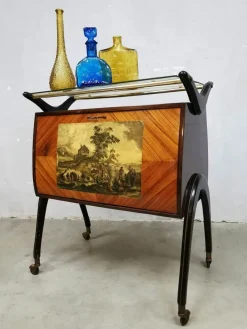 Pamono Mid-Century Modern Italian Cocktail Bar Cabinet by Cesare Lacca