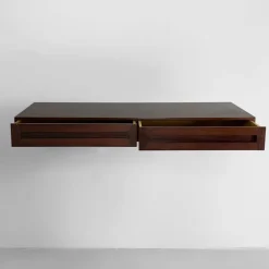 Pamono Mid-Century Modern Italian Wood Wall Console attributed to Vittorio Introini, 1960s Discount