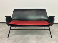 Pamono Mid-Century Modern Leather Seating Group by Gastone Rinaldi, 1970s, Set of 4 Clearance