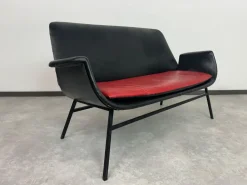 Pamono Mid-Century Modern Leather Seating Group by Gastone Rinaldi, 1970s, Set of 4 Clearance