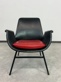 Pamono Mid-Century Modern Leather Seating Group by Gastone Rinaldi, 1970s, Set of 4 Clearance