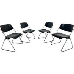 Pamono Mid-Century Modern No. 614/3 Dining Chairs attributed to Klaus Franck for Wilkhahn, 1970s, Set of 4 Online