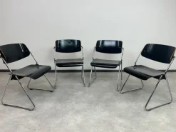Pamono Mid-Century Modern No. 614/3 Dining Chairs attributed to Klaus Franck for Wilkhahn, 1970s, Set of 4 Online