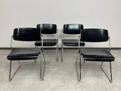 Pamono Mid-Century Modern No. 614/3 Dining Chairs attributed to Klaus Franck for Wilkhahn, 1970s, Set of 4 Online