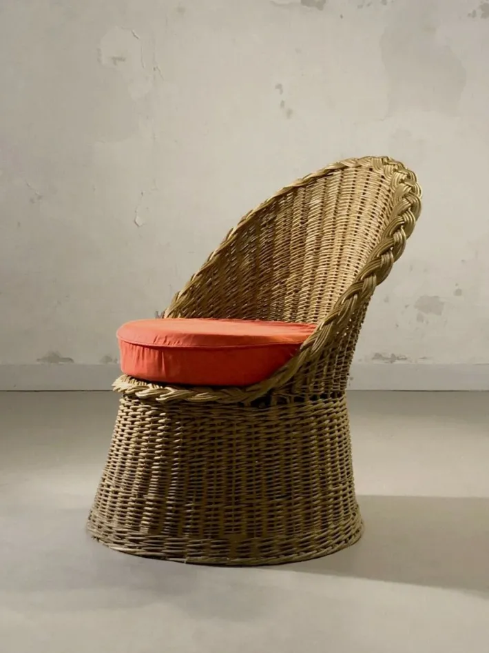 Pamono Mid-Century Modern Rattan Terrasse Summer Set, France, 1950s, Set of 4 Online