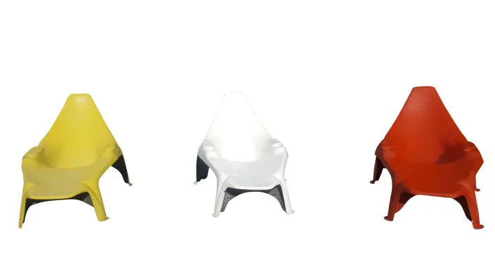 Pamono Mid-Century Modern Red Pool Lounger Sale