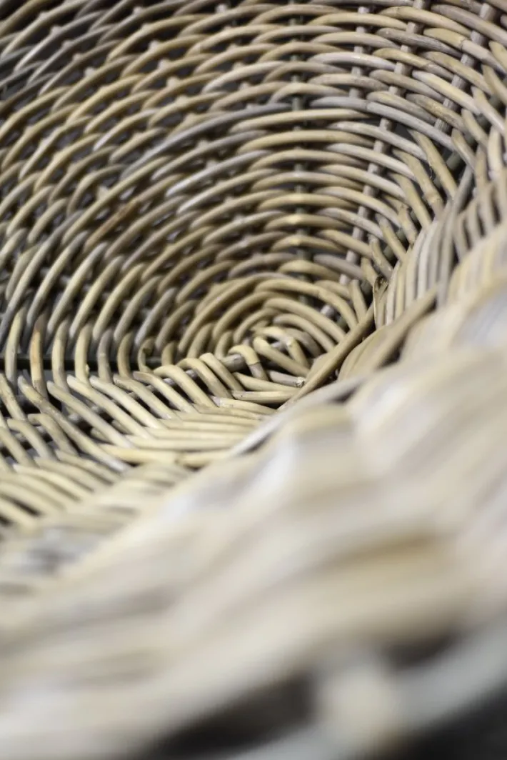 Pamono Mid-Century Modern Round Woven Bamboo Armchair, Germany, 1960s Hot