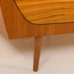 Pamono Mid-Century Modern Scandinavian Queen Size Bed with Nightstands and Lamp, 1950s Clearance