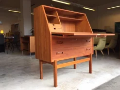 Pamono Mid-Century Modern Swedish Teak Secretary Writing Desk by Arne Wahl Iversen Best