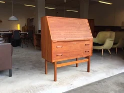 Pamono Mid-Century Modern Swedish Teak Secretary Writing Desk by Arne Wahl Iversen Best