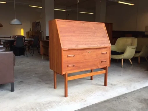Pamono Mid-Century Modern Swedish Teak Secretary Writing Desk by Arne Wahl Iversen Best