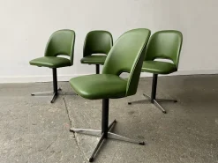 Pamono Mid-Century Modern Swivel Dining or Office Chairs, 1960s, Set of 4 Hot