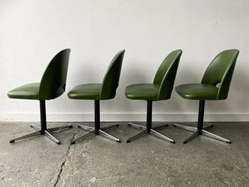 Pamono Mid-Century Modern Swivel Dining or Office Chairs, 1960s, Set of 4 Hot