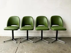 Pamono Mid-Century Modern Swivel Dining or Office Chairs, 1960s, Set of 4 Hot