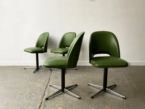 Pamono Mid-Century Modern Swivel Dining or Office Chairs, 1960s, Set of 4 Hot
