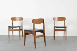 Pamono Mid-Century Modern Teak and Leatherette Dining Chairs, 1960s, Set of 4 Best