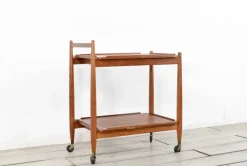 Pamono Mid-Century Modern Teak Cocktail Trolley from White & Newton New