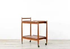 Pamono Mid-Century Modern Teak Cocktail Trolley from White & Newton New